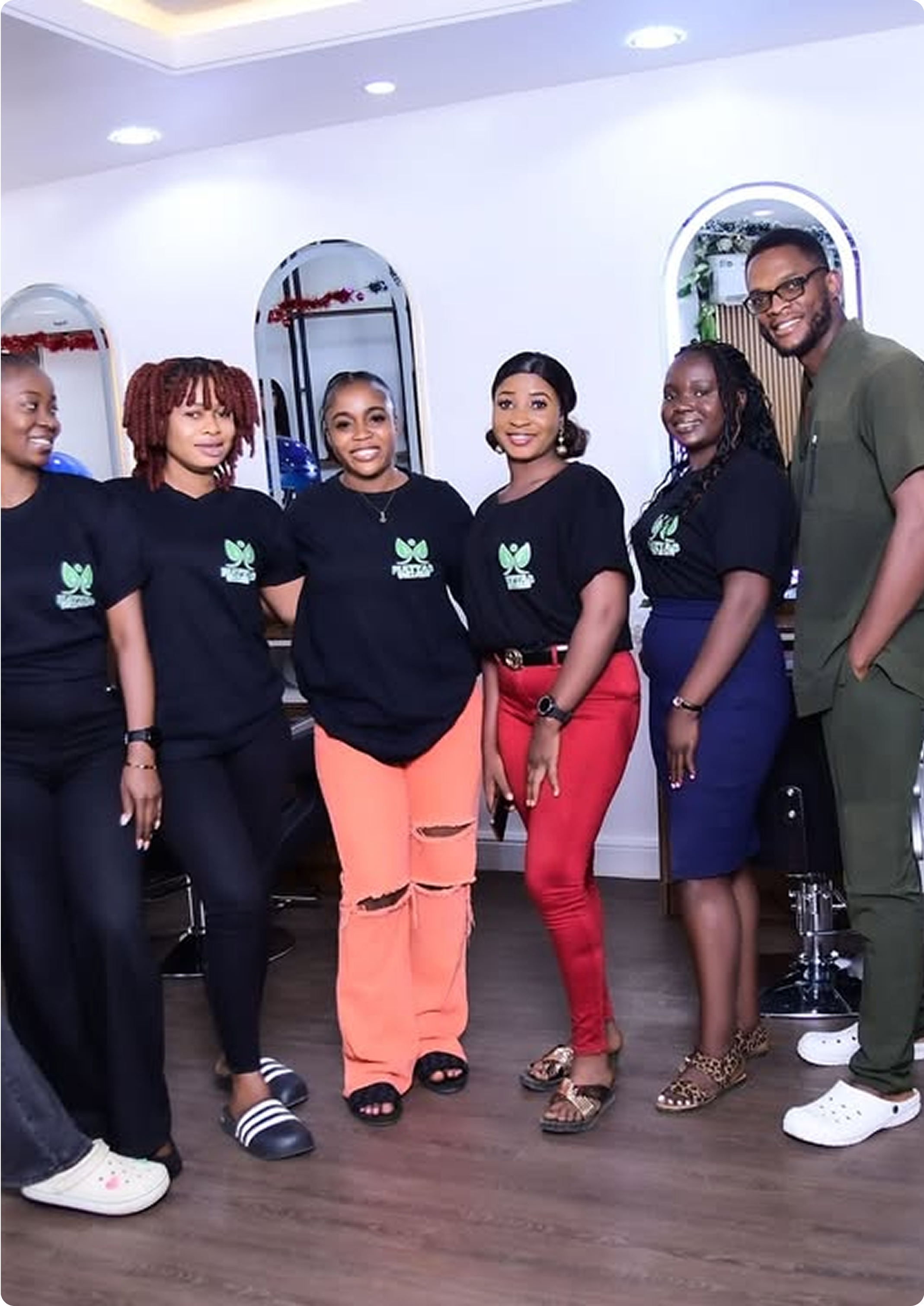 Team members at wellness center